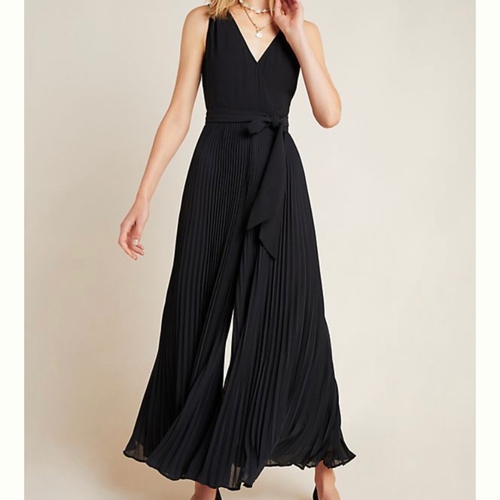 Anthropologie pleaded jumpsuit